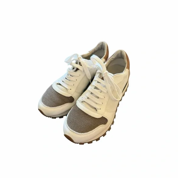 Brunello Cucinelli Low Top Sneakers Lace Up Monilli Shoes Authentic Size 39 - Picture 7 of 12